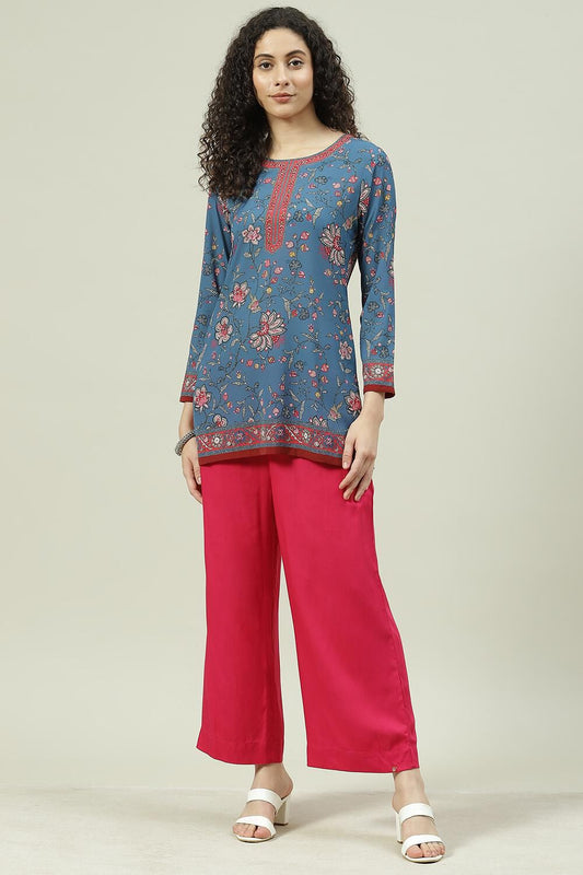 Fuschia Rayon Palazzo